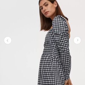 H&M Black and White Puff Sleeve Sundress